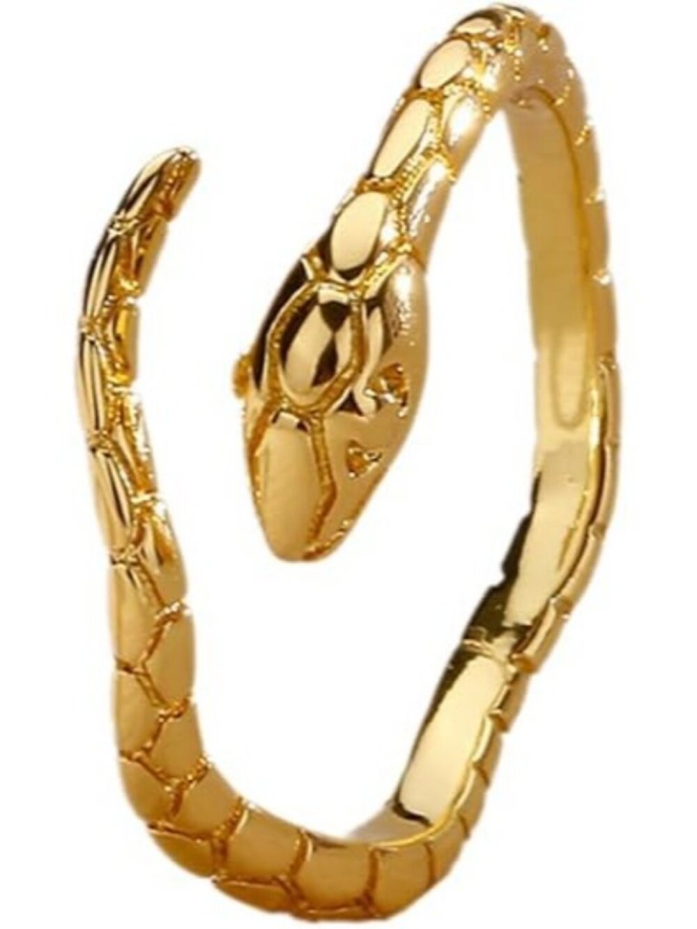 Gold Metal Snake Ring Adjustable Women Ring Delicate Hollow